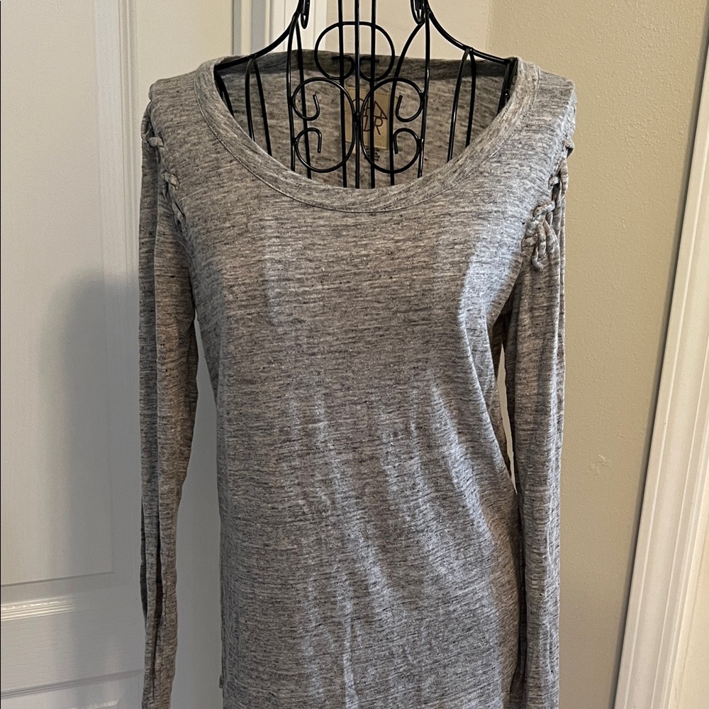 Chaser Heather Gray Long Sleeve Top